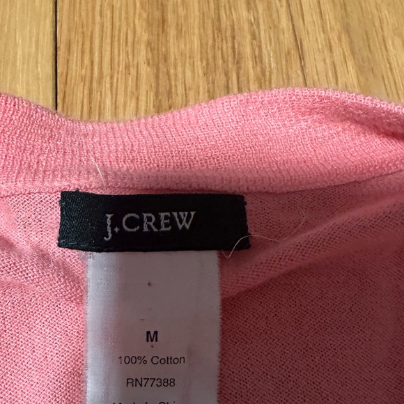 J. Crew Pink V-Neck Sweater Size Medium - Picture 3 of 7